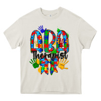 Cream aba therapist Heavy Core Tee - CowhideDigitalArt