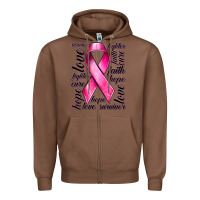 Chestnut Breast Cancer Ribbon Hope Love Faith Zipper Hoodie - texasbilliewilder