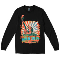 Black retro freedom rocks billie wilder Long Sleeve Tee - texasbilliewilder