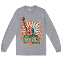 Heather Grey retro freedom rocks billie wilder Long Sleeve Tee - texasbilliewilder