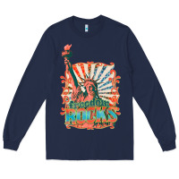 Navy retro freedom rocks billie wilder Long Sleeve Tee - texasbilliewilder