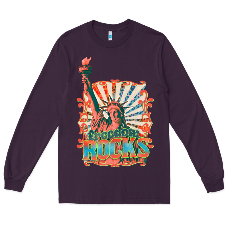 Retro Freedom Rocks Billie Wilder Long Sleeve Tee by texasbilliewilder | Teevron