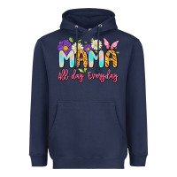 Navy mama all day everyday Heavyweight Hoodie - Artiststas