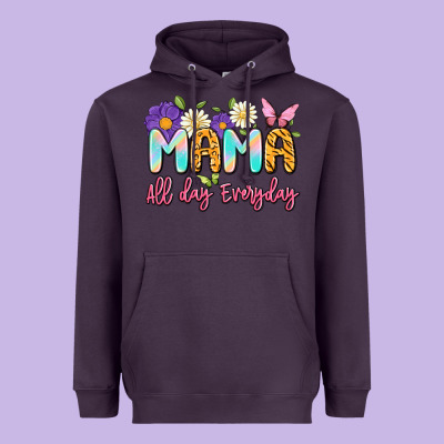 Mama All Day Everyday Heavyweight Hoodie Designed By Artiststas
