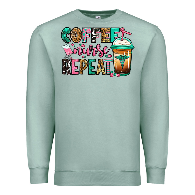 Nurse Coffee Repeat Premium Sweatshirt by Jasminsmagicworld | Teevron