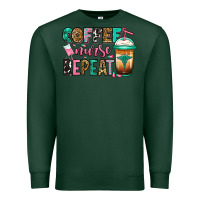 Sports Green nurse coffee repeat Premium Sweatshirt - Jasminsmagicworld