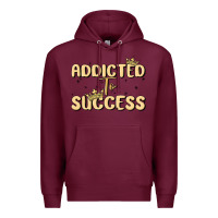 Burgundy addicted to success Premium Hoodie - MaliasSmallBusiness