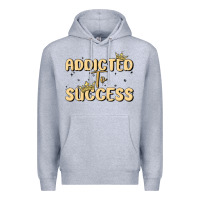 Heather Grey addicted to success Premium Hoodie - MaliasSmallBusiness