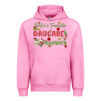 Fuchsia Pink santa's favorite daycare provider Urban Hoodie - MaliasSmallBusiness