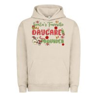 Pigment French Oak santa's favorite daycare provider Urban Hoodie - MaliasSmallBusiness