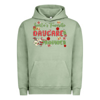 Pigment Oil Green santa's favorite daycare provider Urban Hoodie - MaliasSmallBusiness