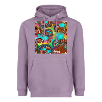 Lavender football tie dye gemstone sunflower seamless pattern Heavyweight Hoodie - JahusDesignShop