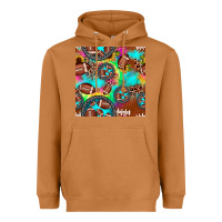 Meerkat football tie dye gemstone sunflower seamless pattern Heavyweight Hoodie - JahusDesignShop