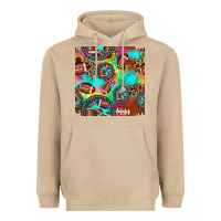 Mushroom football tie dye gemstone sunflower seamless pattern Heavyweight Hoodie - JahusDesignShop