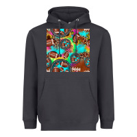 Football Tie Dye Gemstone Sunflower Seamless Pattern Heavyweight Hoodie | Teevron