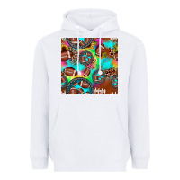 White football tie dye gemstone sunflower seamless pattern Heavyweight Hoodie - JahusDesignShop