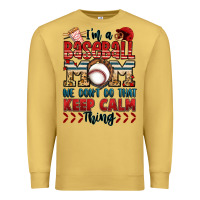 Antique Gold i'm a baseball mom we don't do that keep calm thin Premium Sweatshirt - Jasminsmagicworld