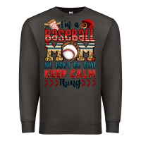 Smoke i'm a baseball mom we don't do that keep calm thin Premium Sweatshirt - Jasminsmagicworld
