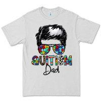 Dove Grey autism dad Premium Tee - CowhideDigitalArt