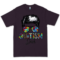 Plum autism dad Premium Tee - CowhideDigitalArt