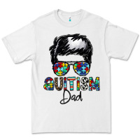 White autism dad Premium Tee - CowhideDigitalArt