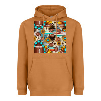 Meerkat football cowhide sunflower seamless pattern Heavyweight Hoodie - JahusDesignShop