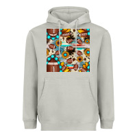 Moon Dust football cowhide sunflower seamless pattern Heavyweight Hoodie - JahusDesignShop
