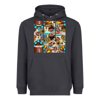 Smoke football cowhide sunflower seamless pattern Heavyweight Hoodie - JahusDesignShop
