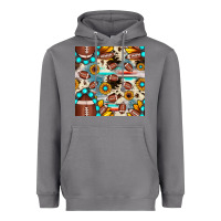Storm football cowhide sunflower seamless pattern Heavyweight Hoodie - JahusDesignShop
