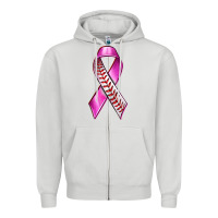 Dove Grey Breast Cancer Ribbon Baseball Zipper Hoodie - texasbilliewilder