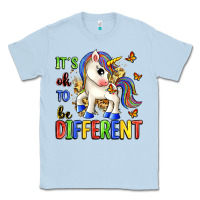 Dusty Blue it's ok to be different Classic Tee - Zillion Design Studio