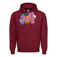 Burgundy hello preschool Zipper Hoodie - RanaPortraitStore