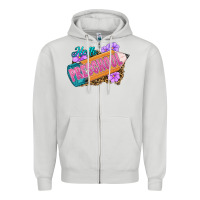 Dove Grey hello preschool Zipper Hoodie - RanaPortraitStore