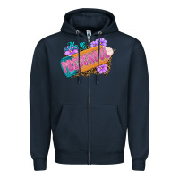 Navy hello preschool Zipper Hoodie - RanaPortraitStore