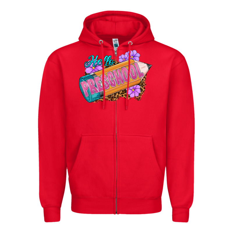 Hello Preschool Zipper Hoodie by RanaPortraitStore | Teevron