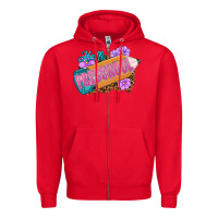 Red hello preschool Zipper Hoodie - RanaPortraitStore