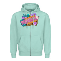 Seafoam hello preschool Zipper Hoodie - RanaPortraitStore
