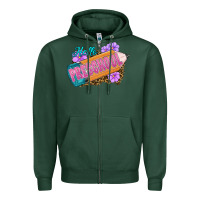 Sports Green hello preschool Zipper Hoodie - RanaPortraitStore