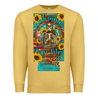 Antique Gold i hate everyone but coffee helps western skeleton coffee sunflowers 12 Premium Sweatshirt - Artiststas