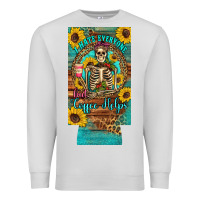 I Hate Everyone But Coffee Helps Western Skeleton Coffee Sunflowers 12 Premium Sweatshirt | Teevron