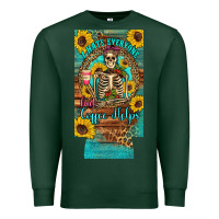 Sports Green i hate everyone but coffee helps western skeleton coffee sunflowers 12 Premium Sweatshirt - Artiststas