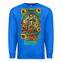 True Royal i hate everyone but coffee helps western skeleton coffee sunflowers 12 Premium Sweatshirt - Artiststas