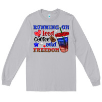 Moon Dust running on iced coffe and freedom Long Sleeve Tee - texasbilliewilder
