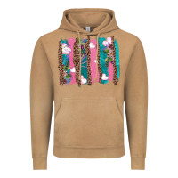 Vintage Camel v.d turquoise leopard and flowers  brushstrokes Vintage Hoodie - AdoDesignShop