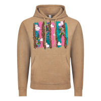 Vintage Coffee v.d turquoise leopard and flowers  brushstrokes Vintage Hoodie - AdoDesignShop