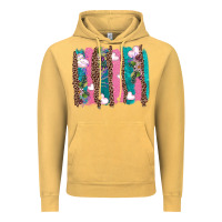Vintage Mustard v.d turquoise leopard and flowers  brushstrokes Vintage Hoodie - AdoDesignShop