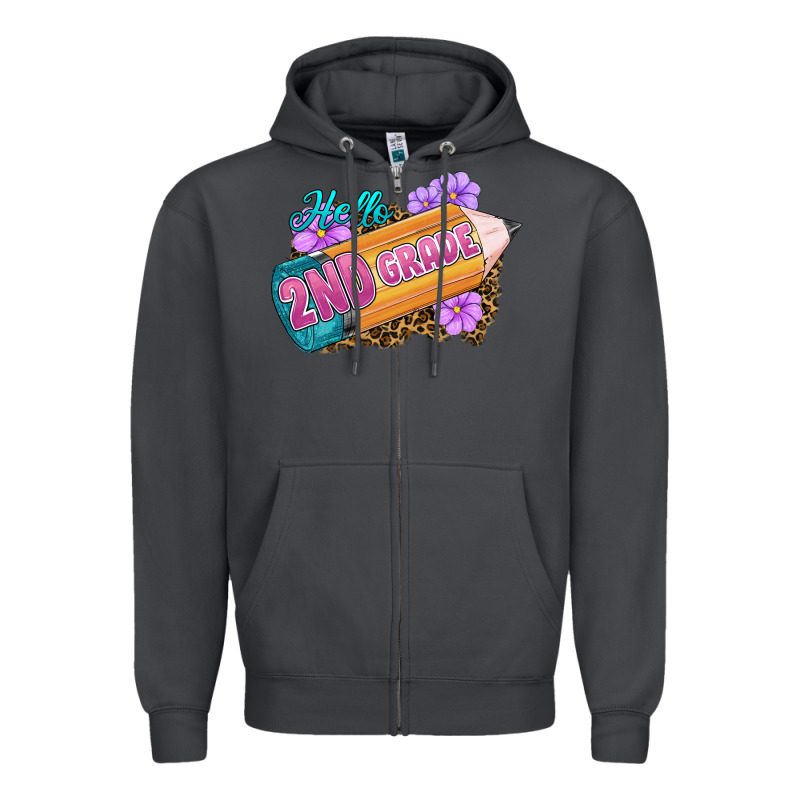 Hello 2nd Grade Zipper Hoodie by RanaPortraitStore | Teevron