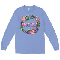 Colony Blue mother with floral wreath Long Sleeve Tee - RanaPortraitStore
