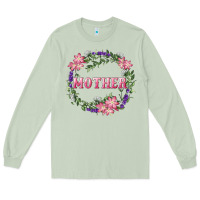 Matcha mother with floral wreath Long Sleeve Tee - RanaPortraitStore