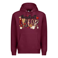 Burgundy baseball sister Premium Hoodie - MaliasSmallBusiness